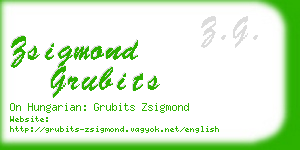 zsigmond grubits business card